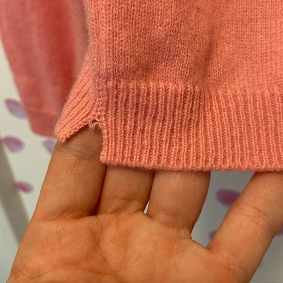 Iris Singer Light Pink 100% Cashmere Sweater - Picture 4 of 4